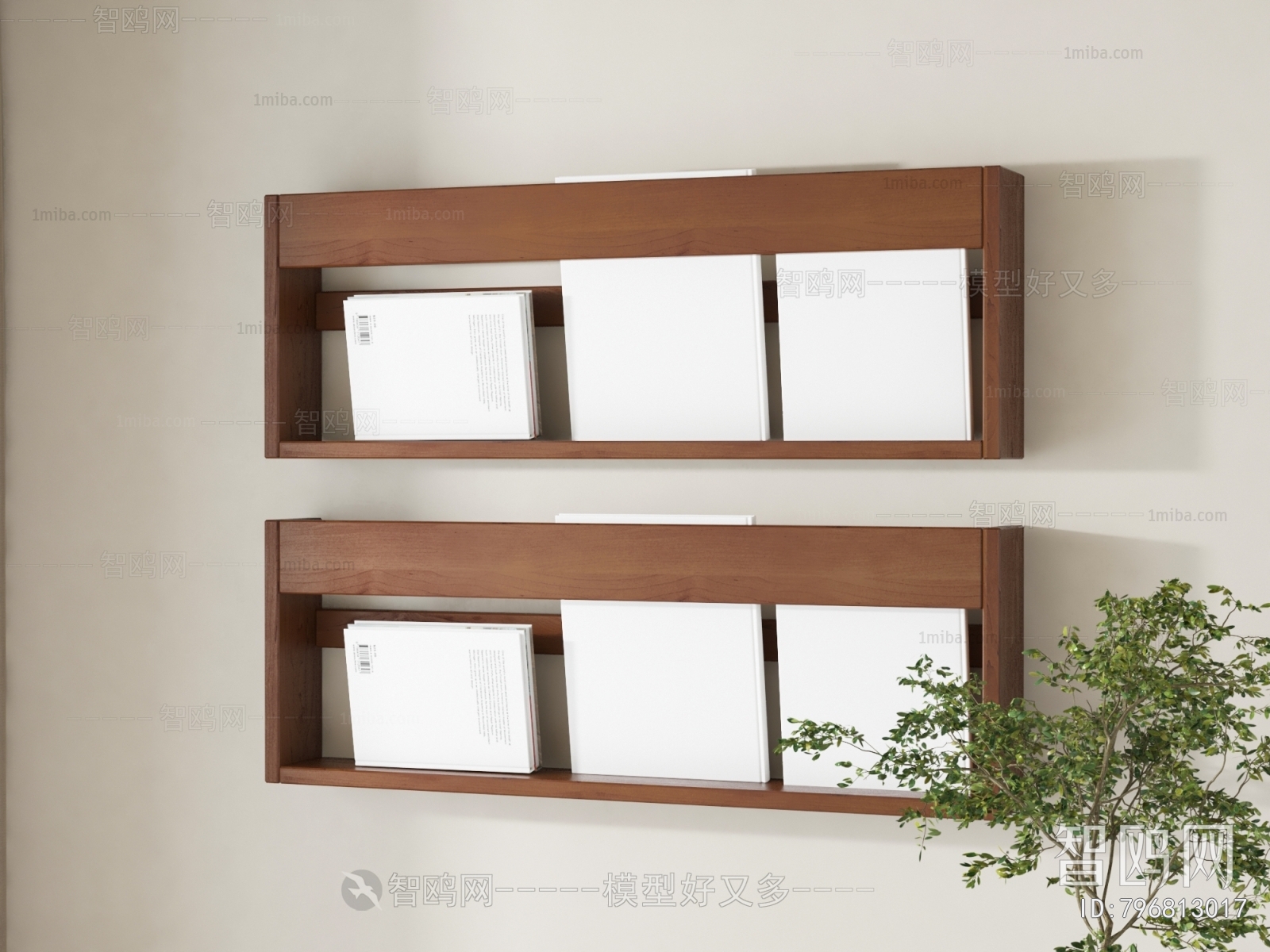 新中式墙面书架