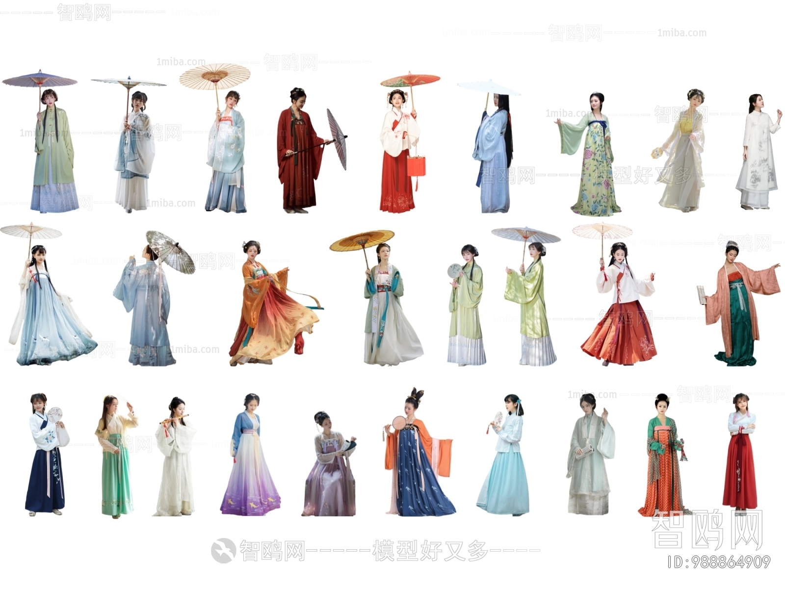 中式古装多人美女
