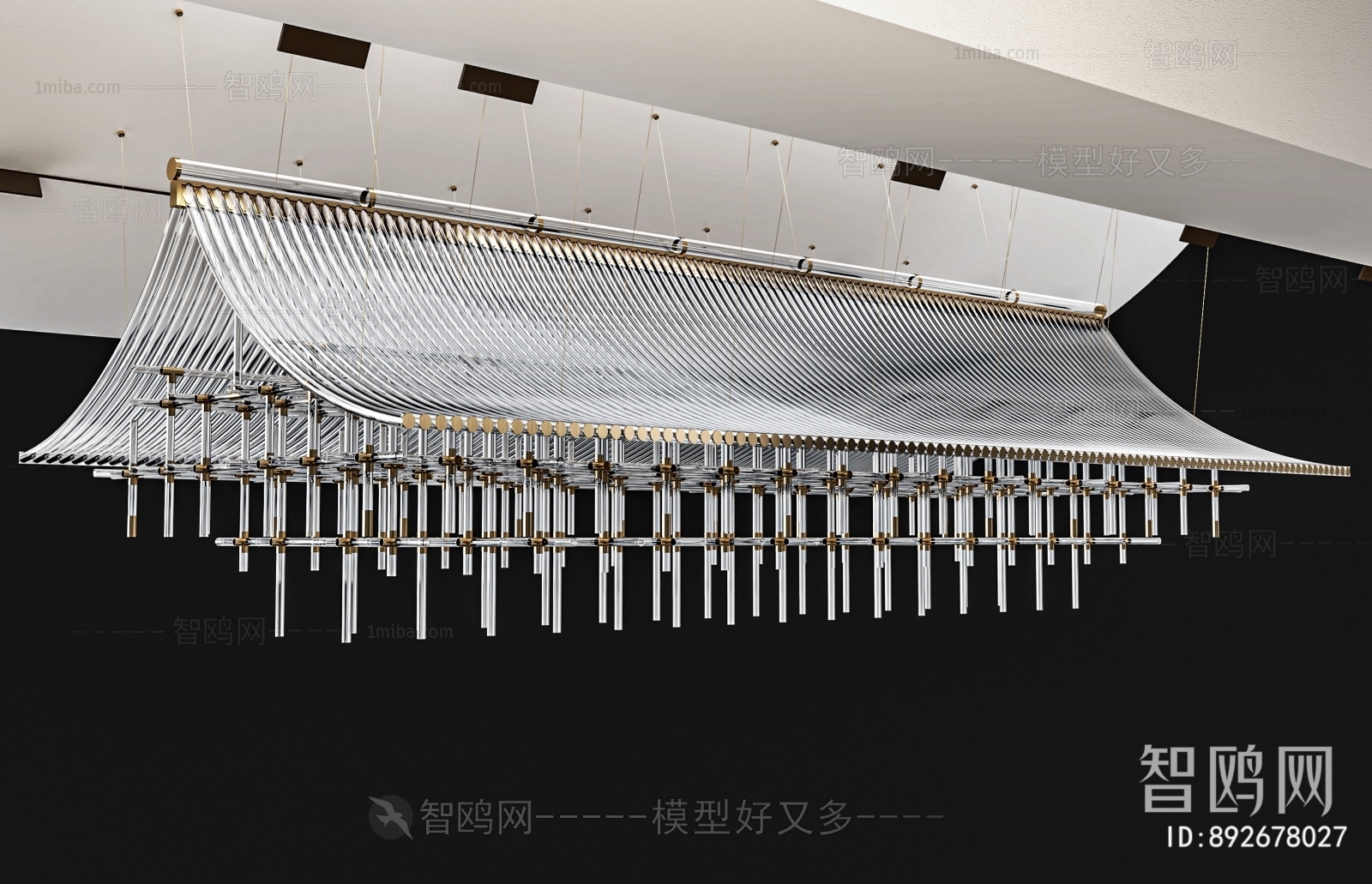 中式大型工装吊灯