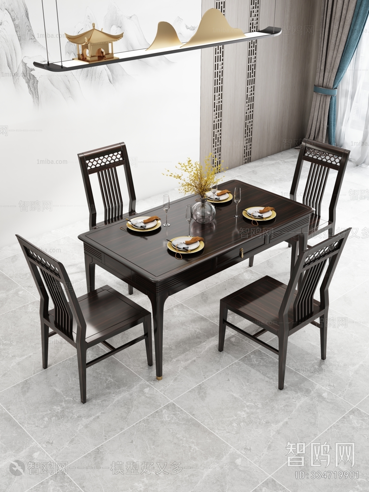 New Chinese Style Dining Table And Chairs