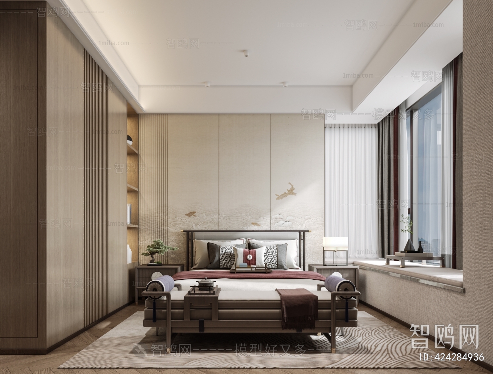 New Chinese Style Bedroom