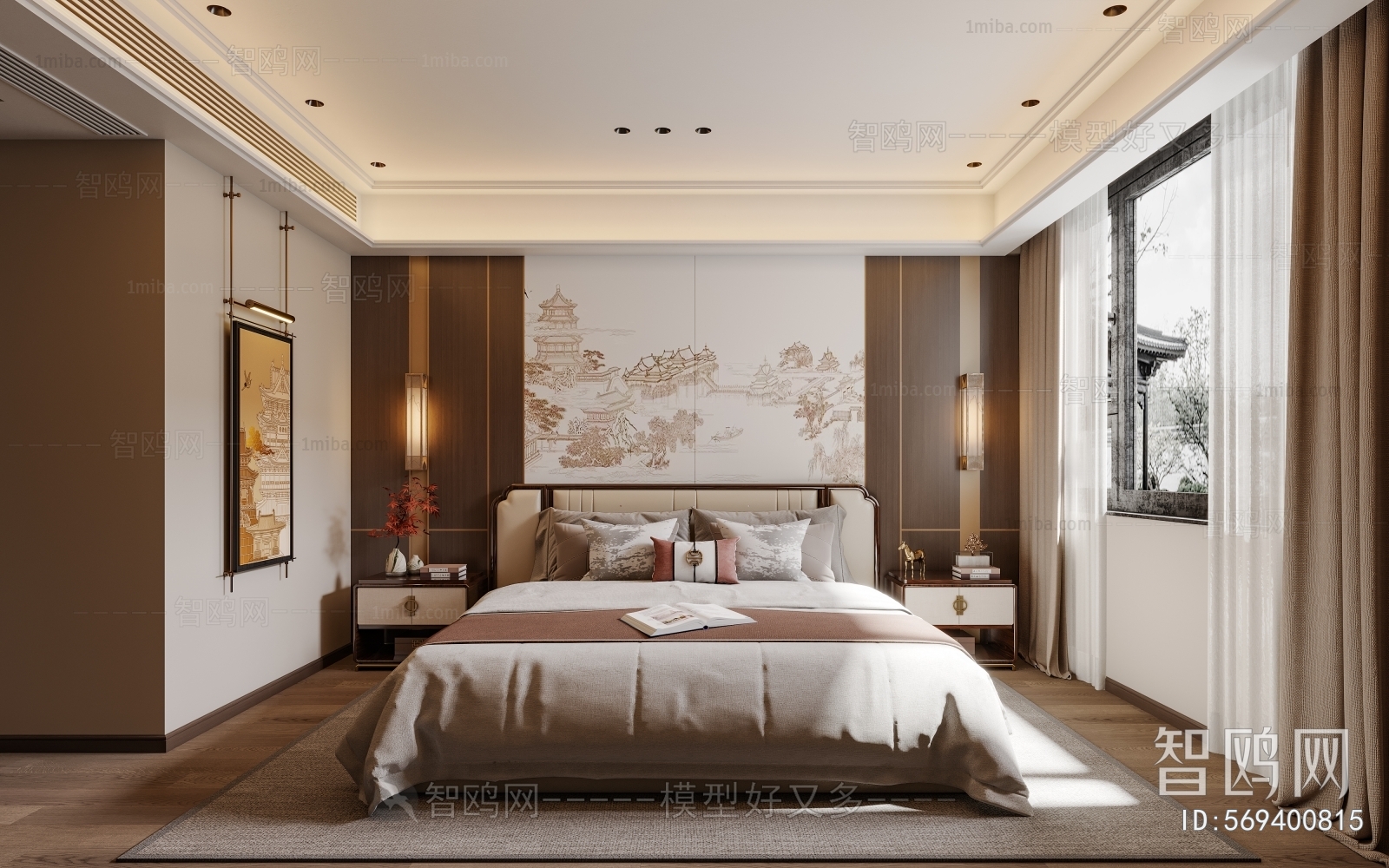 New Chinese Style Bedroom