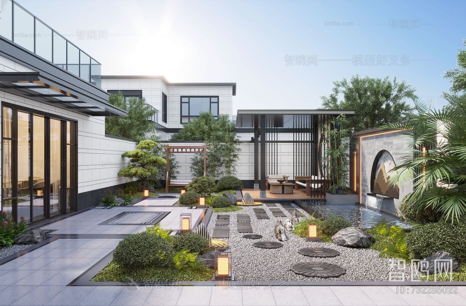 New Chinese Style Courtyard/landscape