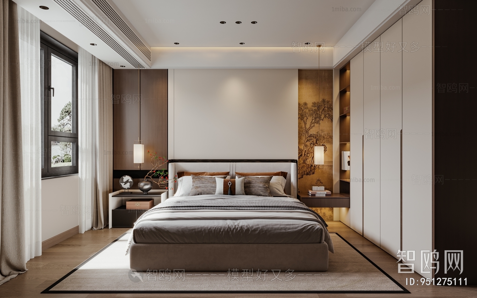 New Chinese Style Bedroom