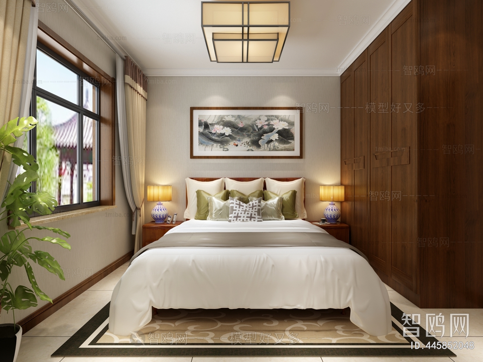 New Chinese Style Bedroom