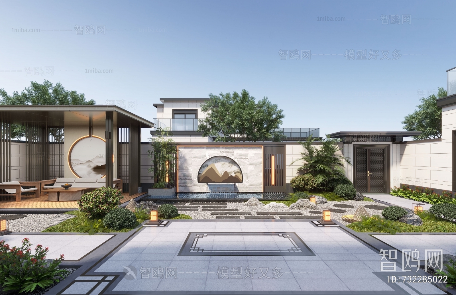 New Chinese Style Courtyard/landscape