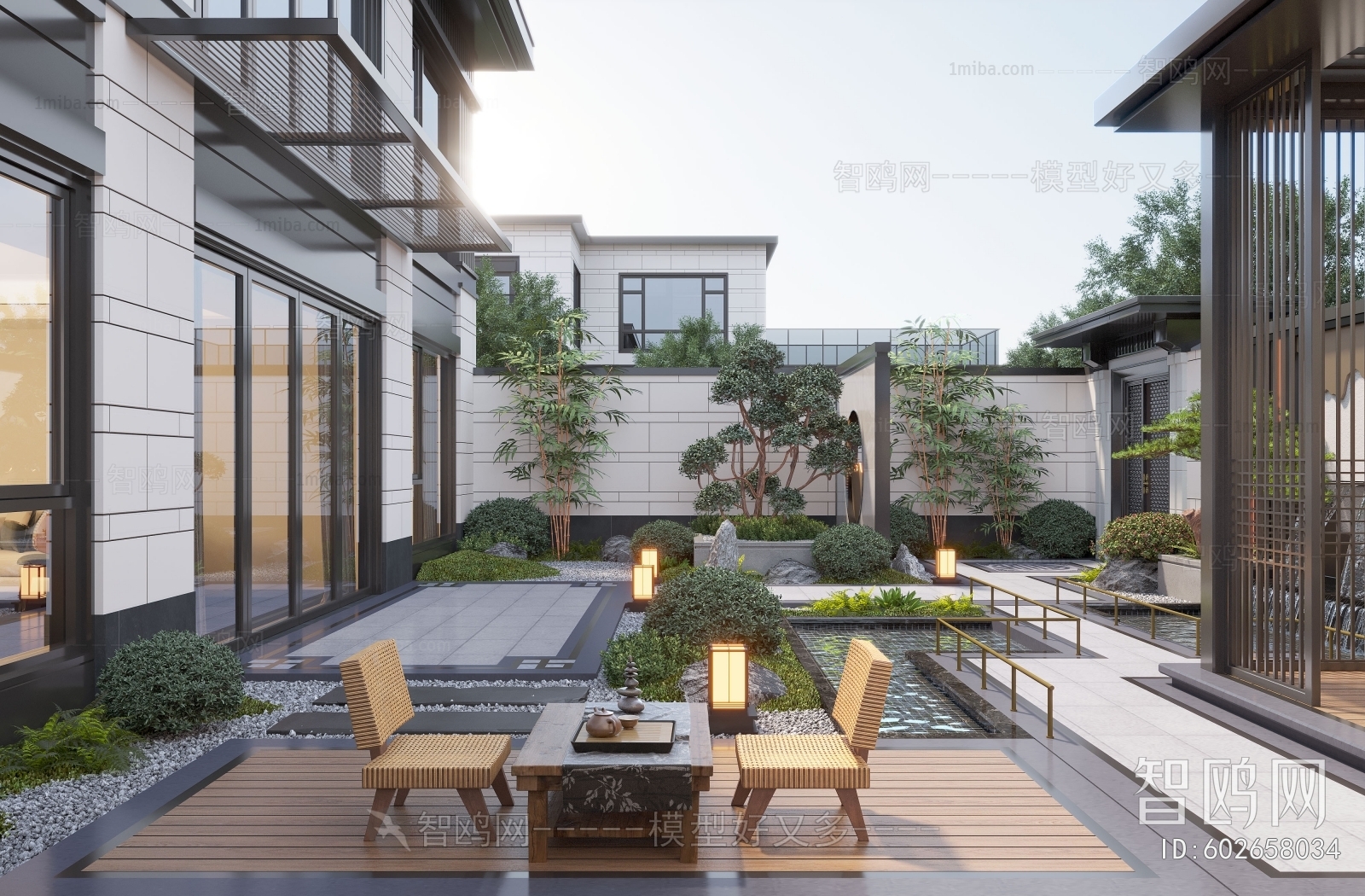 New Chinese Style Courtyard/landscape