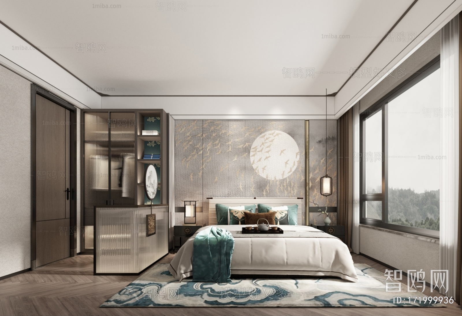 New Chinese Style Bedroom