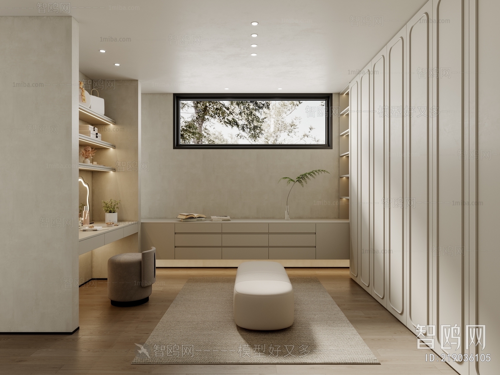 Modern Clothes Storage Area