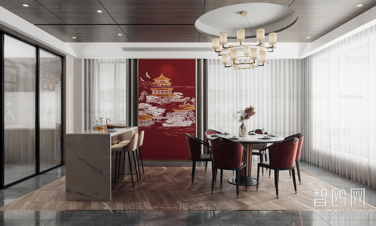 New Chinese Style Dining Room