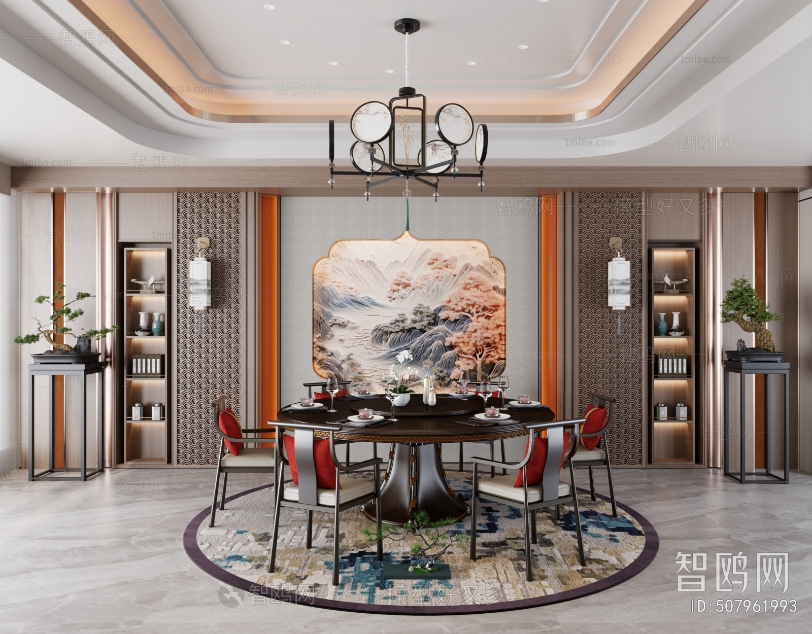 New Chinese Style Dining Room