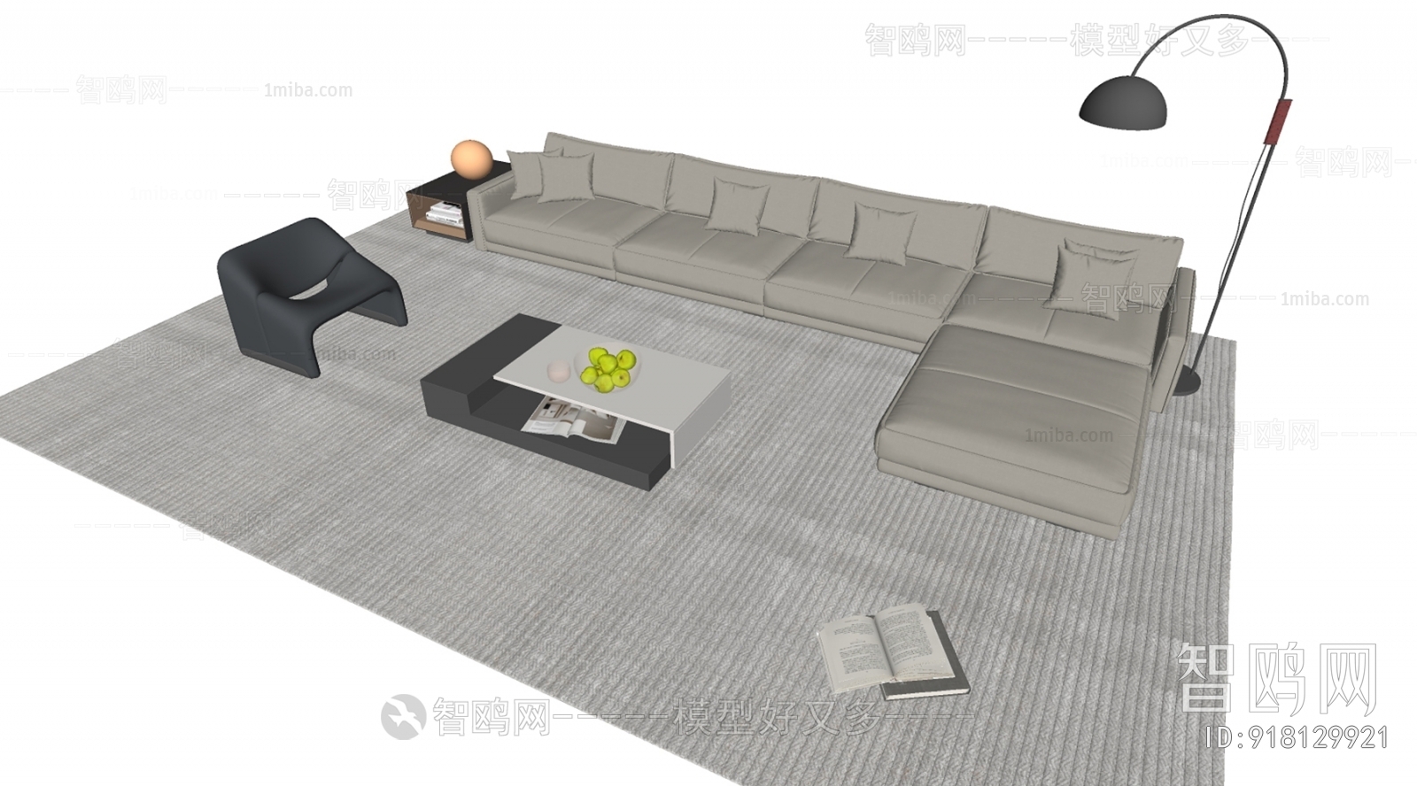 新中式沙发茶几组合