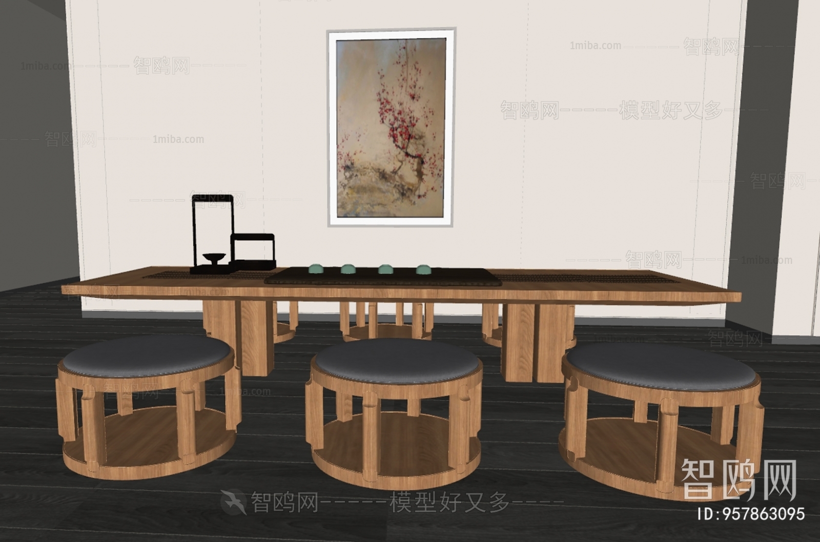 新中式日式禅意榻榻米茶桌凳