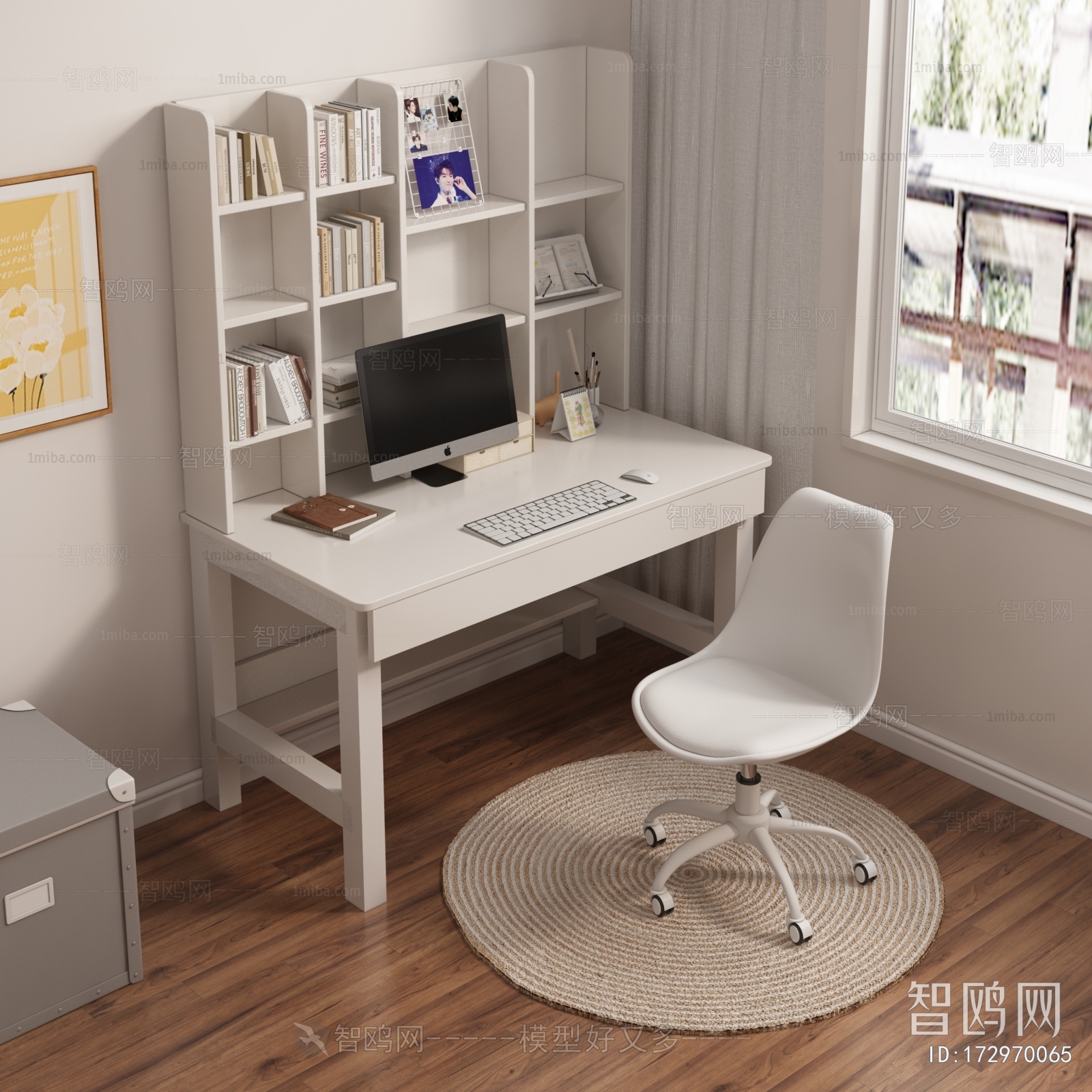 Modern Nordic Style Computer Desk And Chair