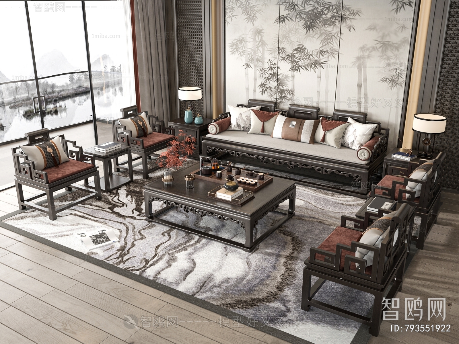 Chinese Style New Chinese Style Sofa Combination