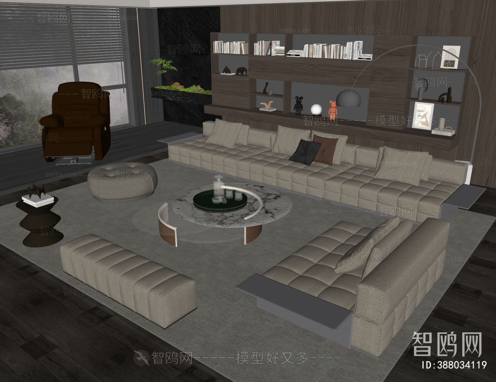 Minotti 现代沙发茶几组合