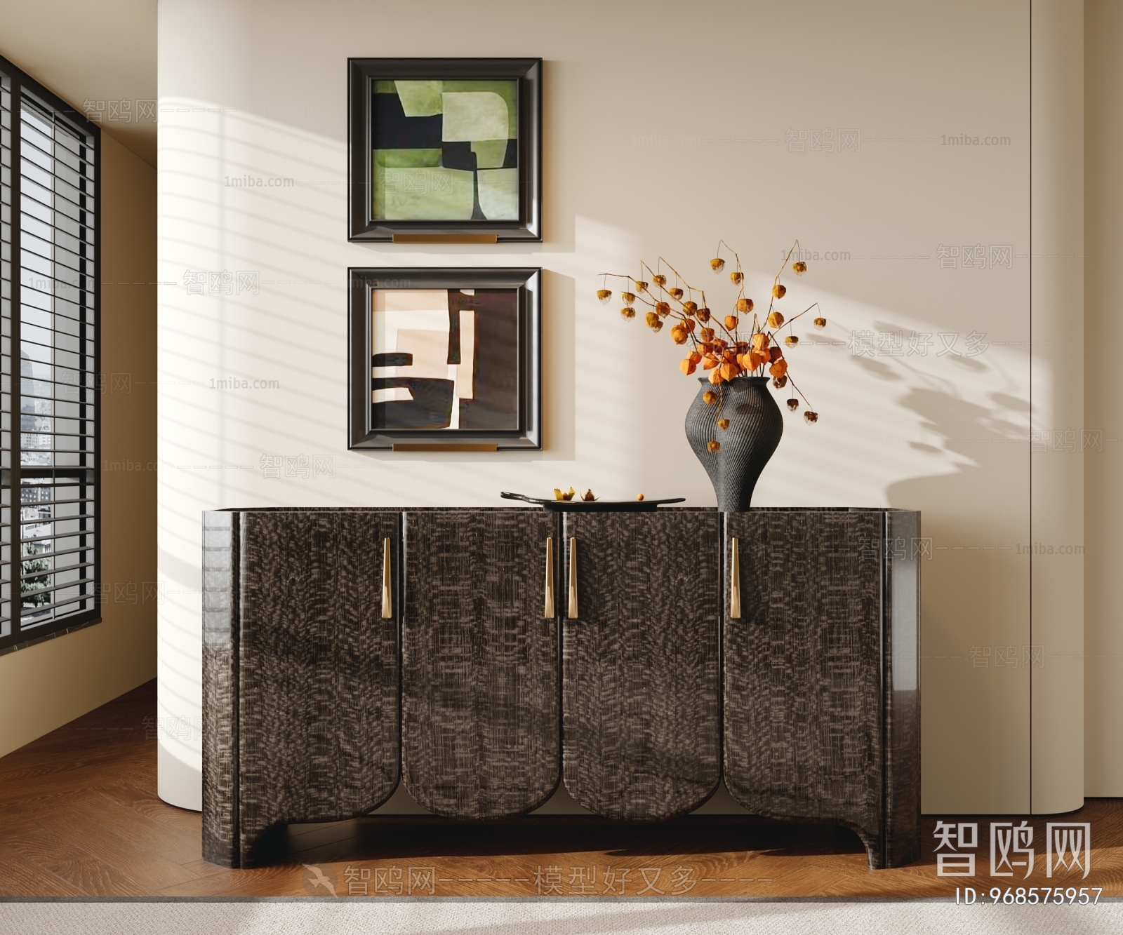Modern Wabi-sabi Style Side Cabinet/Entrance Cabinet