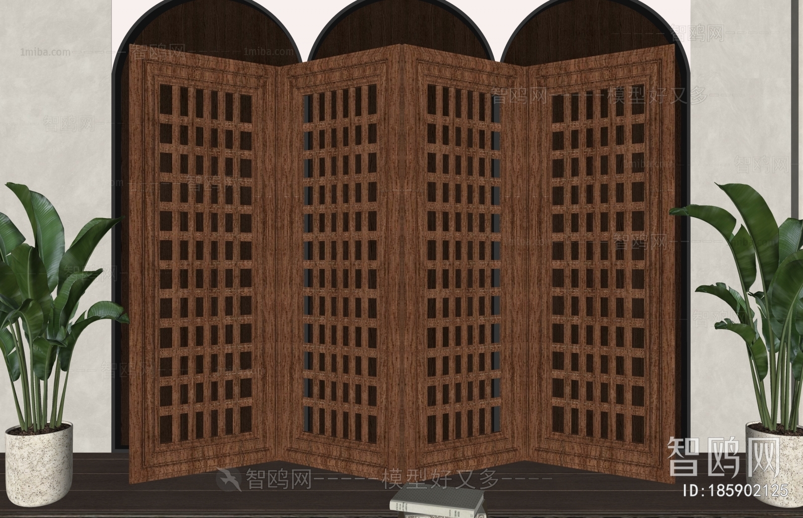 Nordic Style Wooden Screen Partition