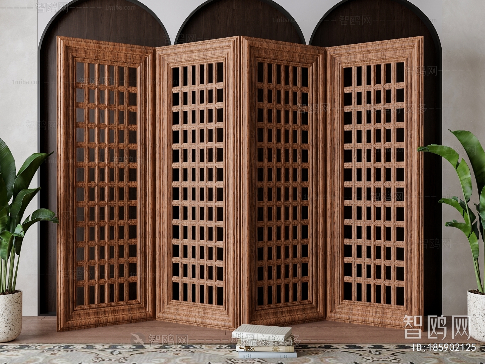 Nordic Style Wooden Screen Partition