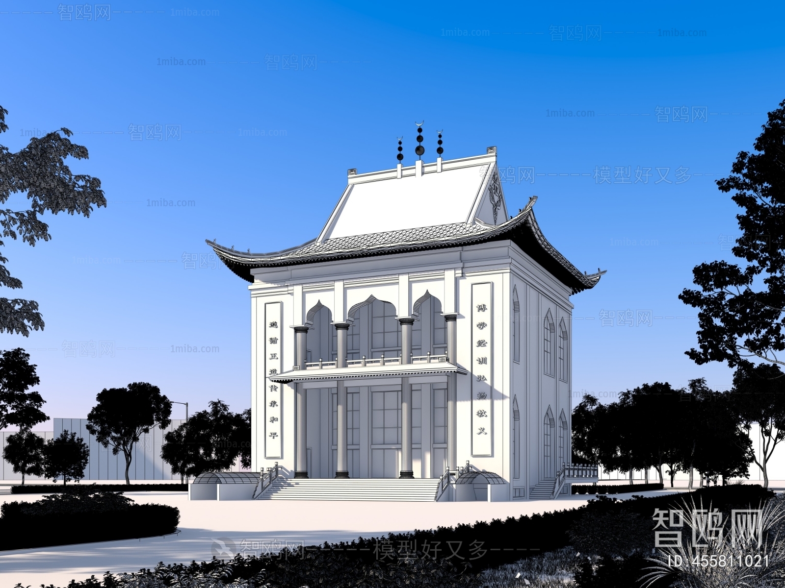 New Chinese Style Chinese Style Religious Architecture
