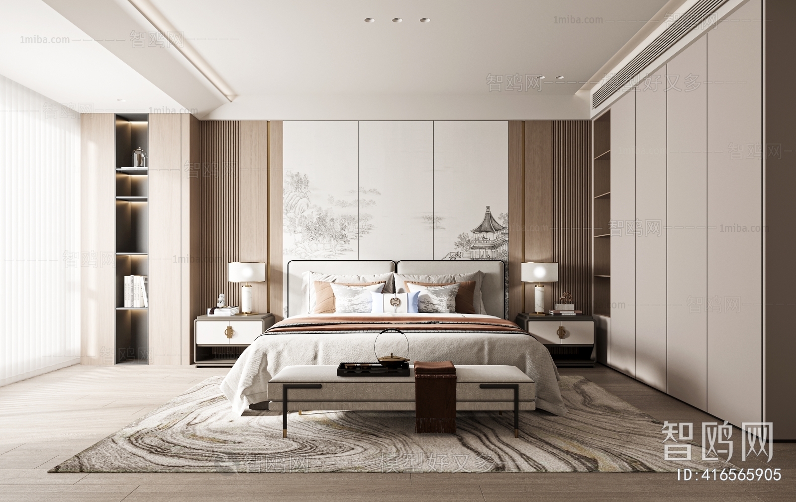 New Chinese Style Bedroom