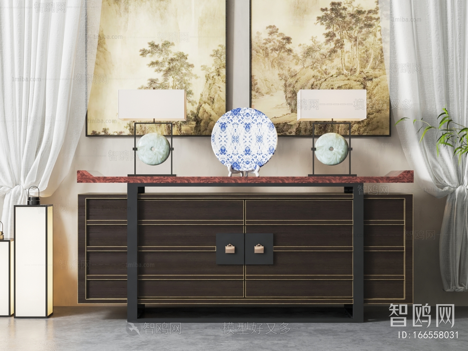 New Chinese Style Side Cabinet/Entrance Cabinet