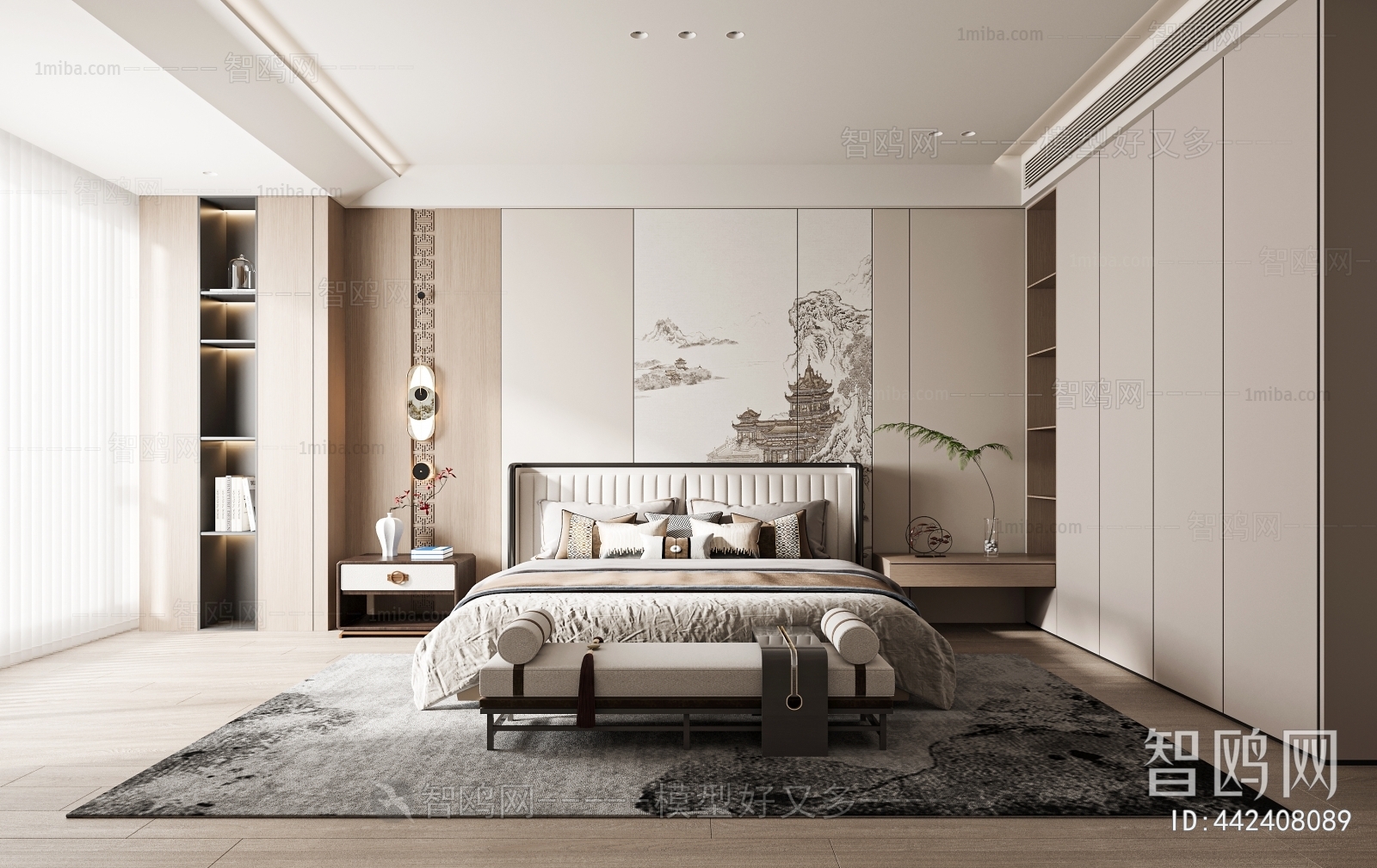 New Chinese Style Bedroom