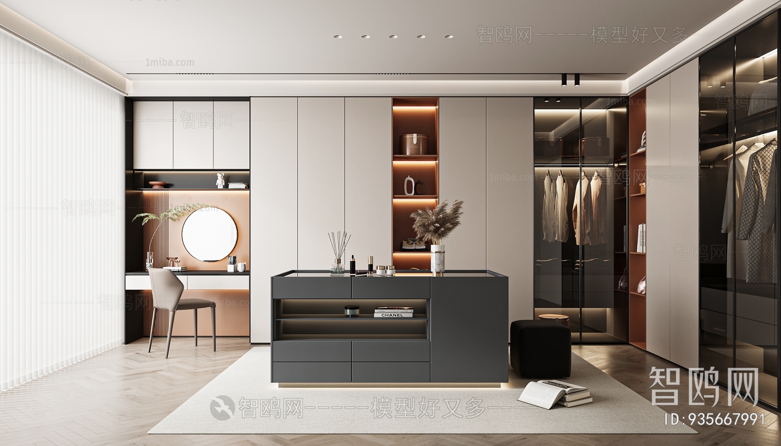 Modern Clothes Storage Area