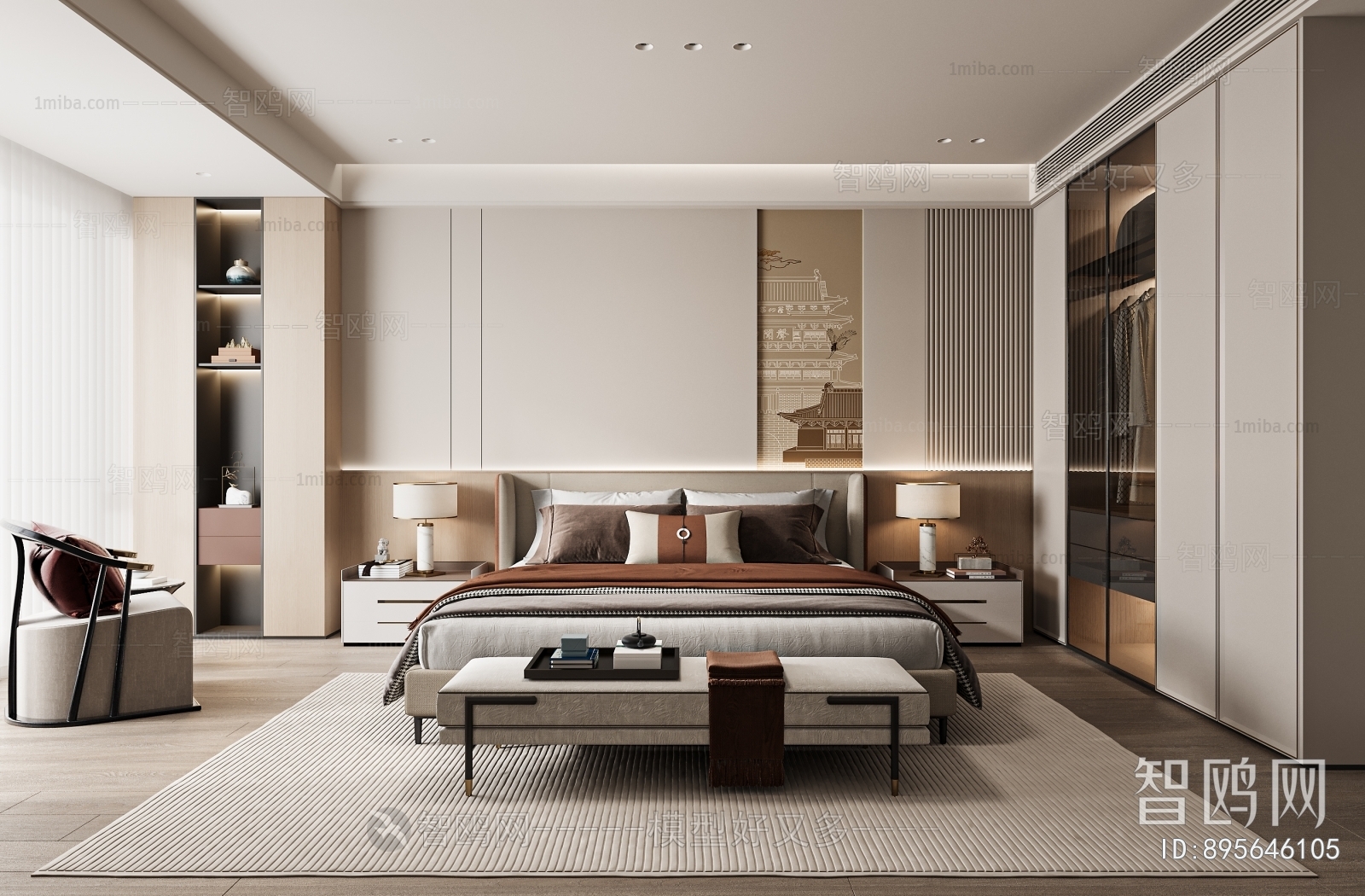 New Chinese Style Bedroom