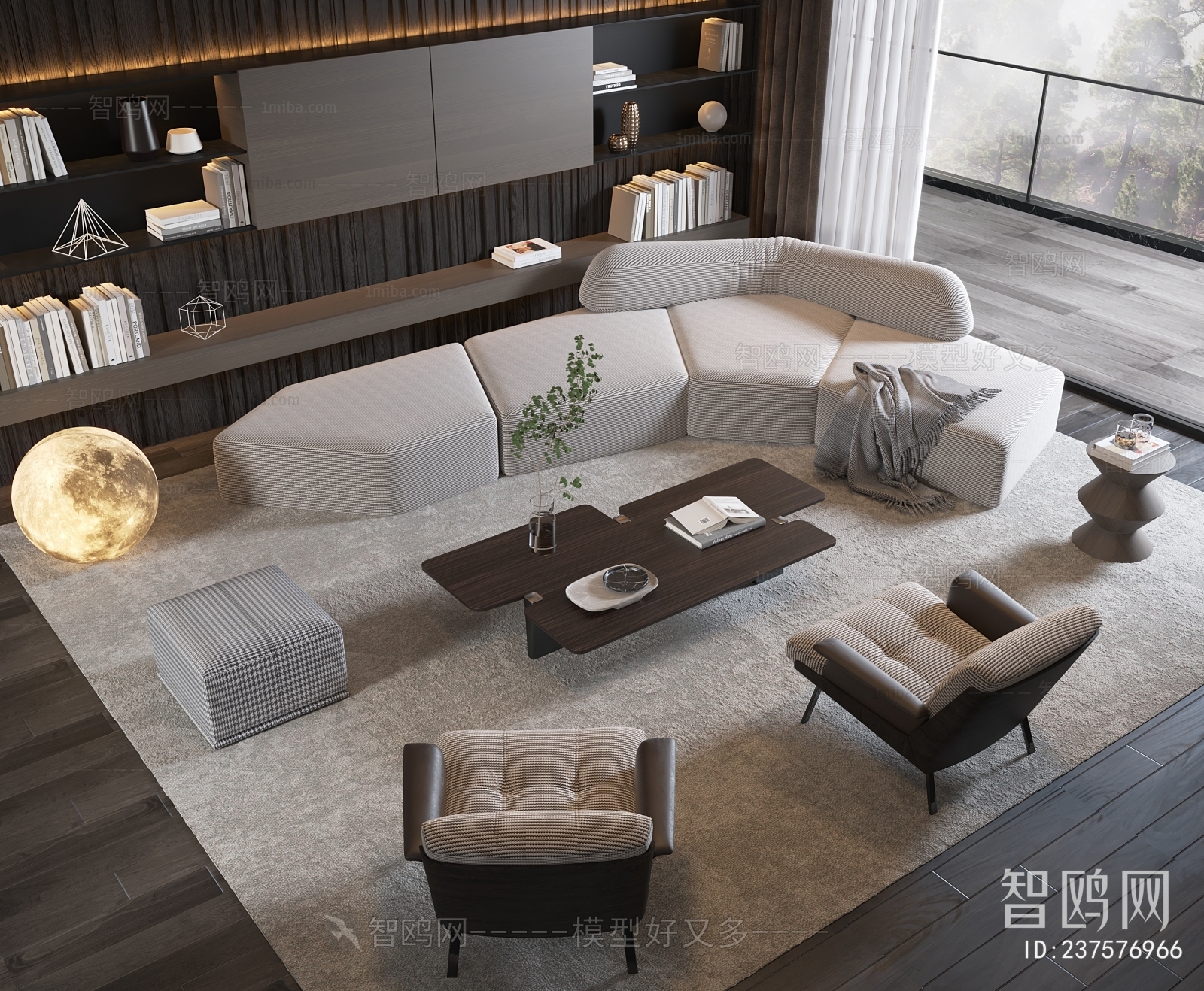 Minotti 现代沙发茶几组合