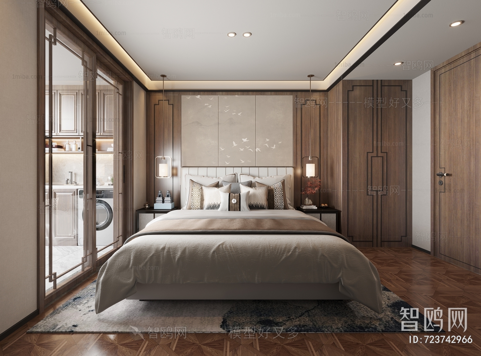 New Chinese Style Bedroom