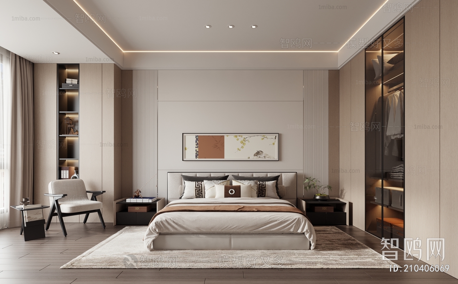 New Chinese Style Bedroom