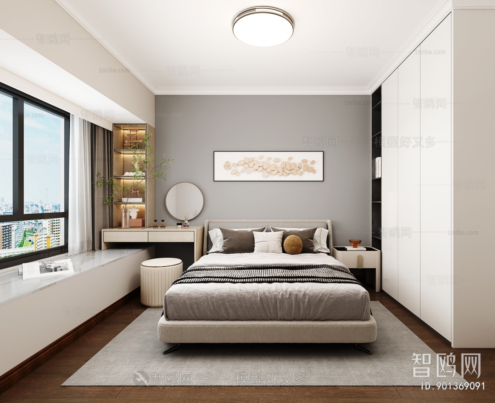 New Chinese Style Bedroom