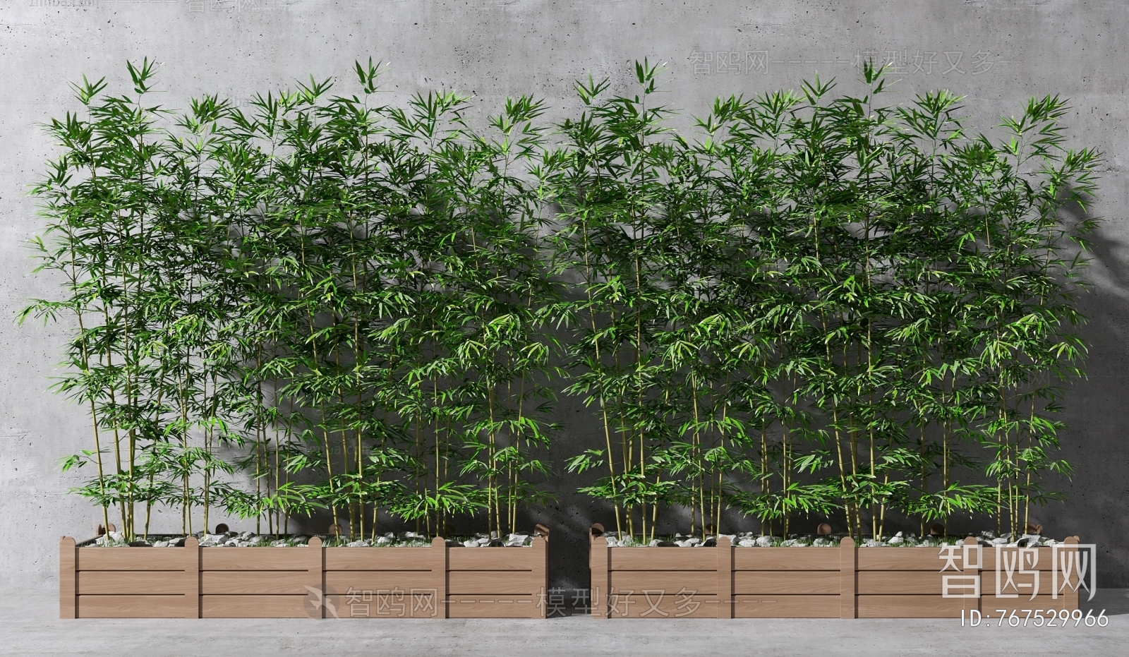 现代植物竹子3D模型下载