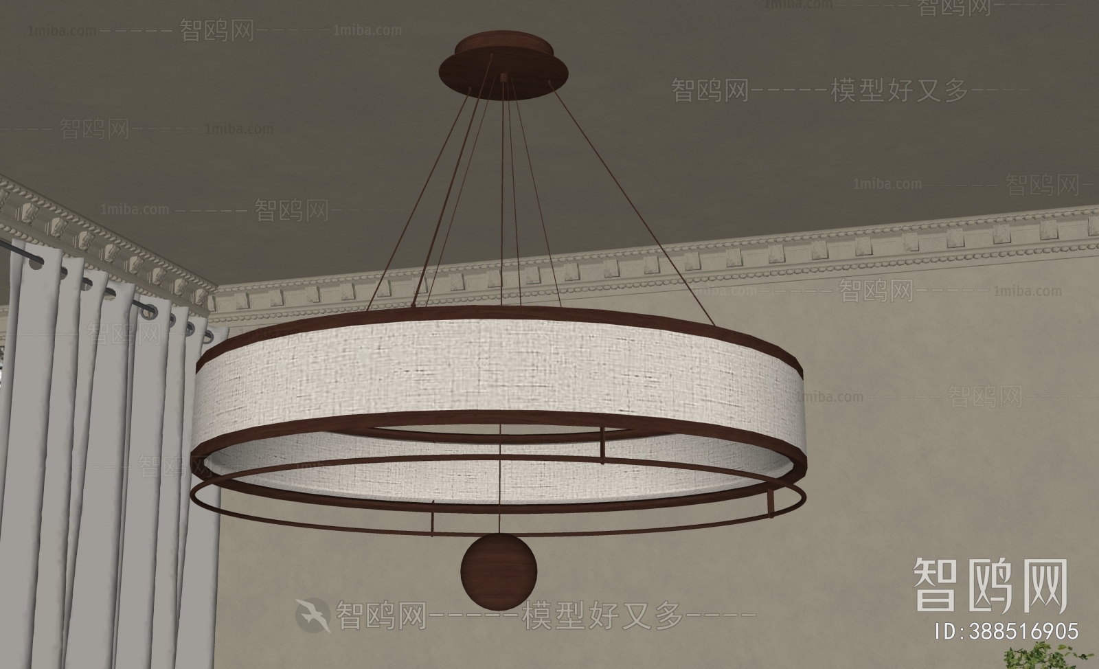 新中式圆形吊灯