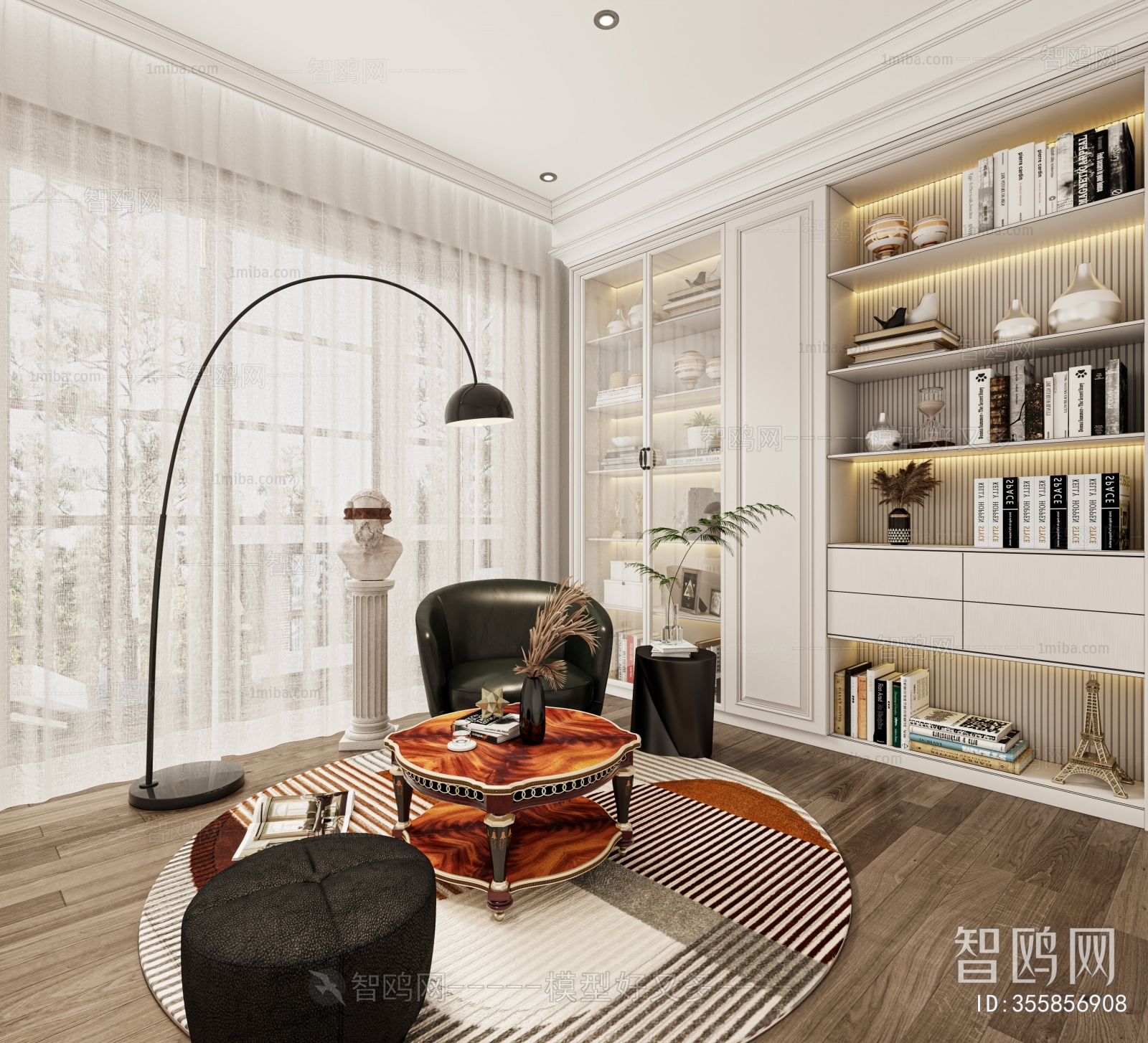Simple European Style Study Space