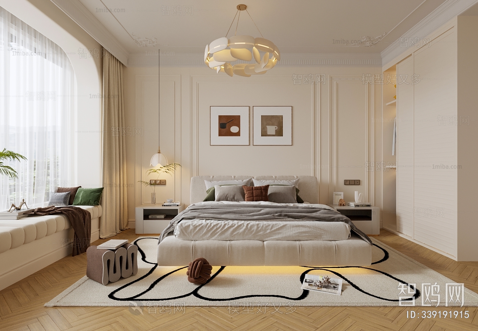 Modern French Style Bedroom