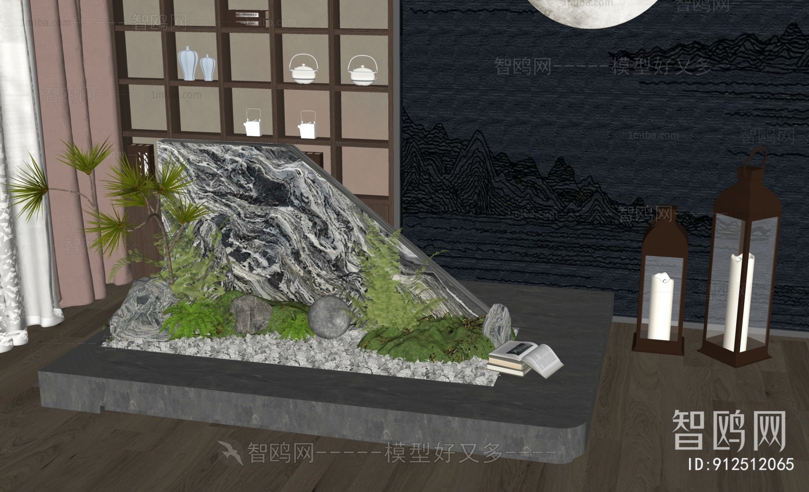 New Chinese Style Rockery Waterscape