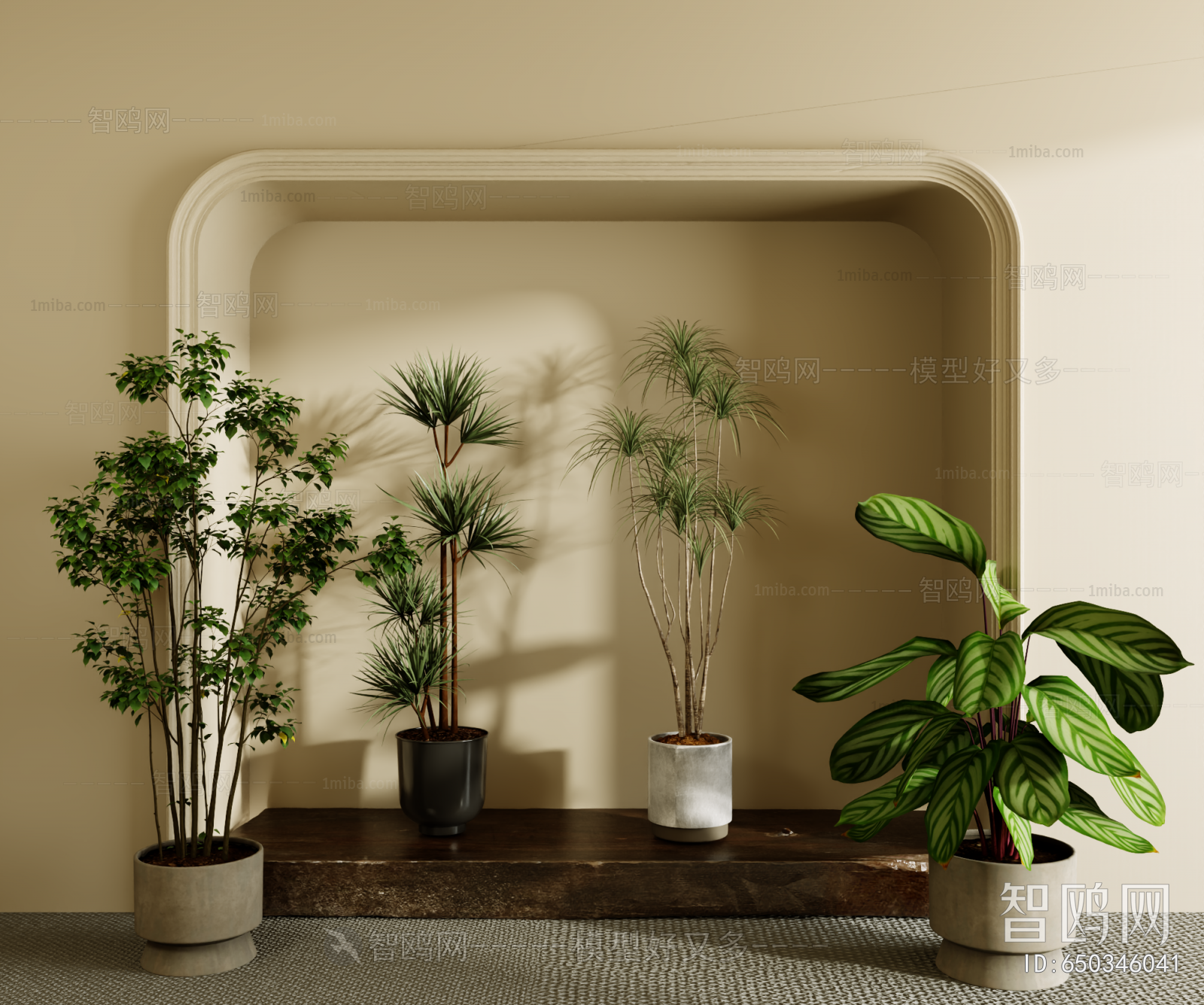 Modern Ground Green Plant Potted Plants