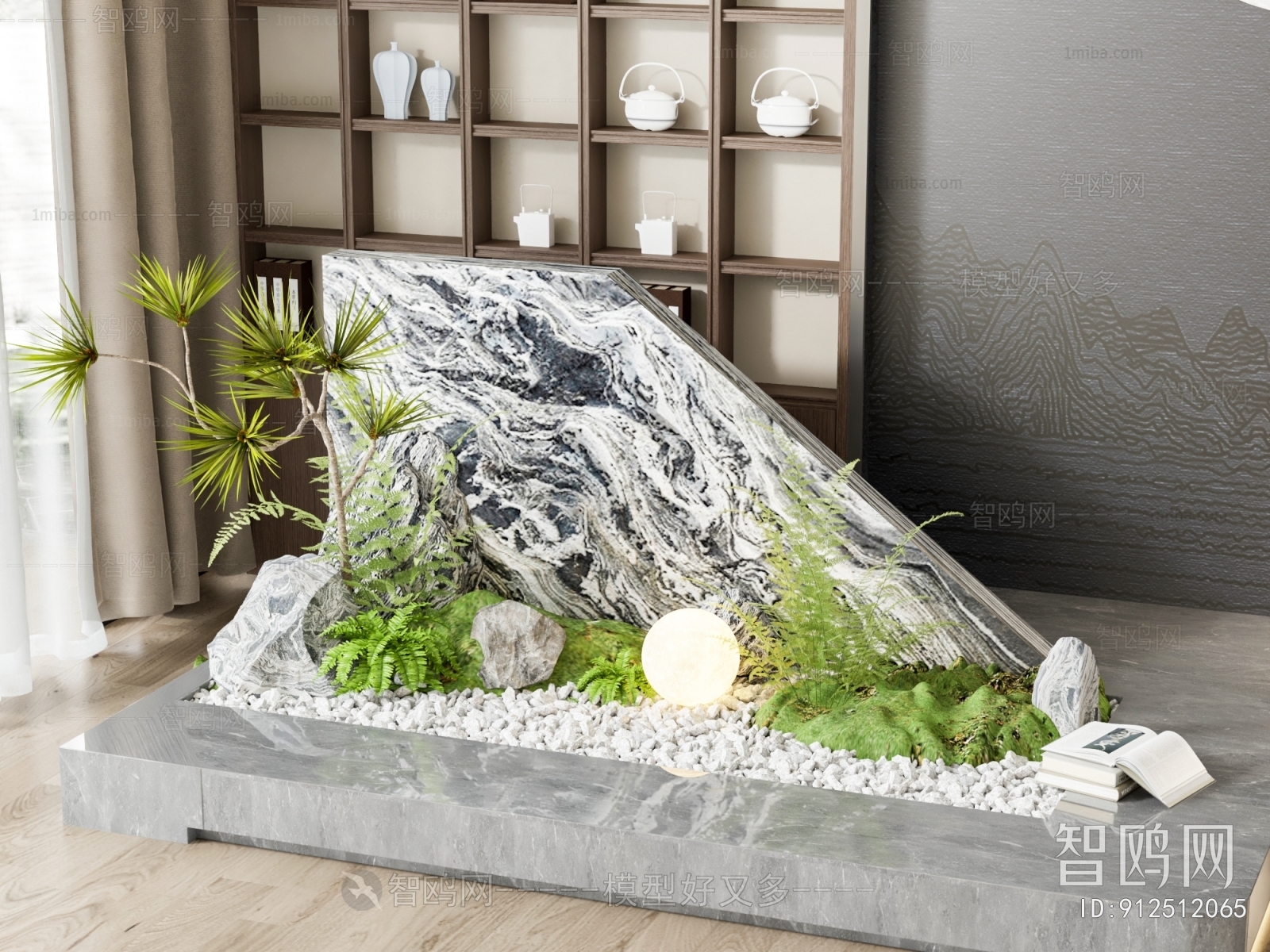 New Chinese Style Rockery Waterscape