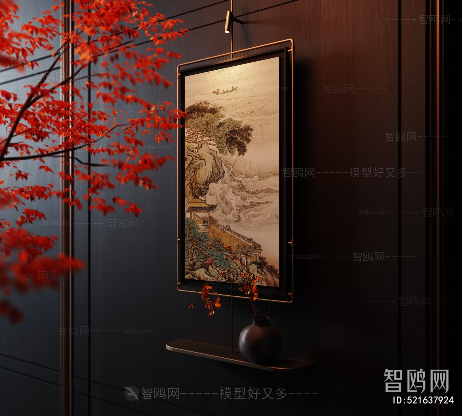 新中式高级复古装饰挂画