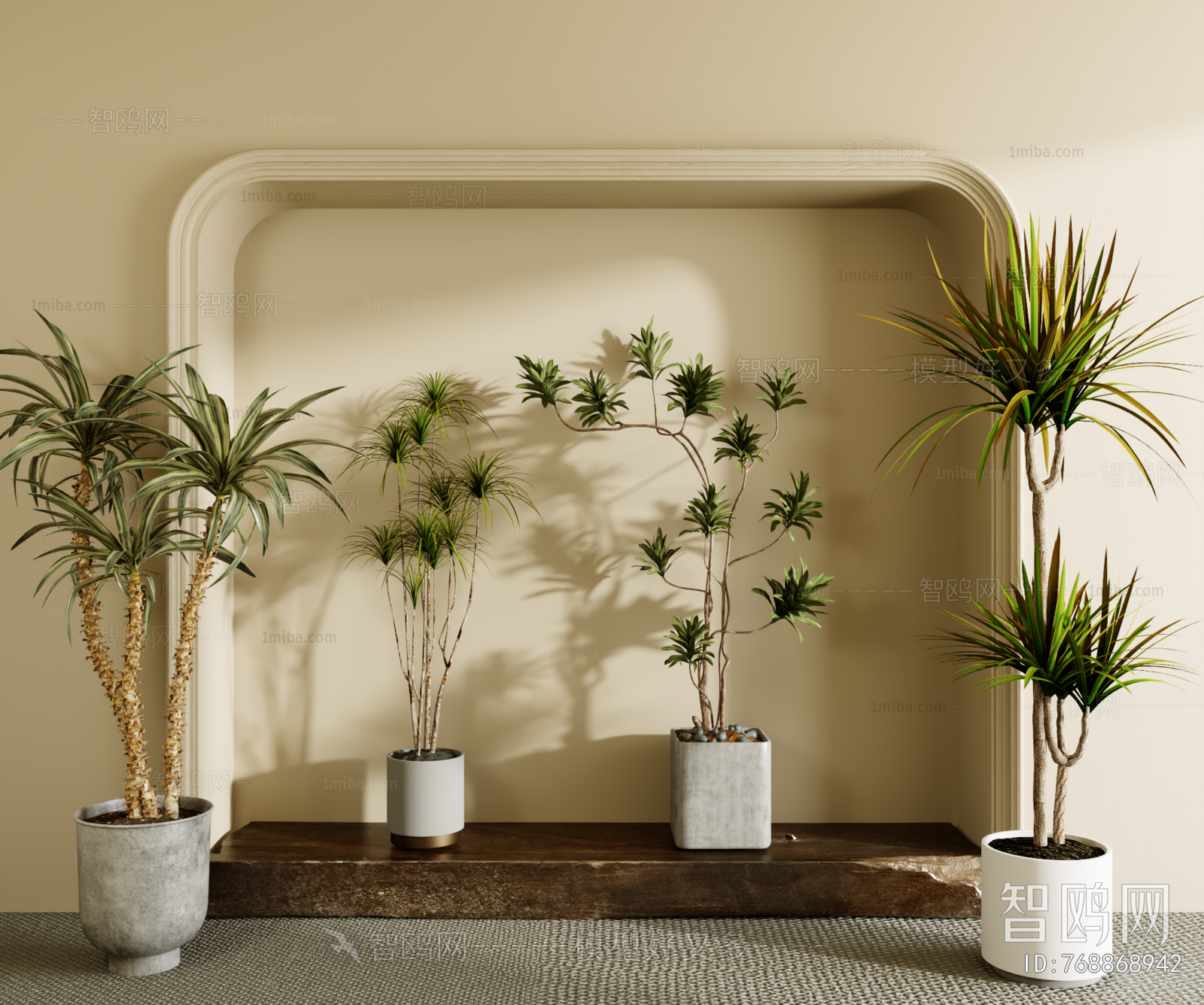 Modern Ground Green Plant Potted Plants