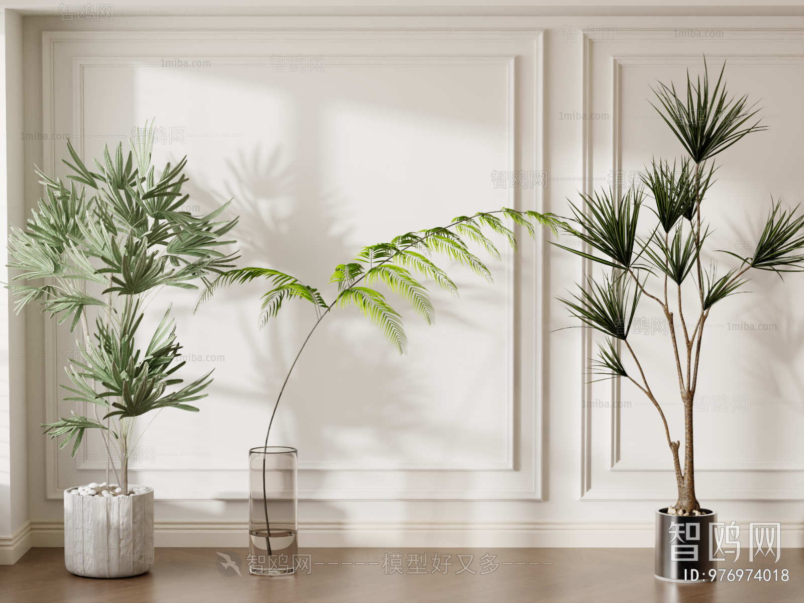 Modern Ground Green Plant Potted Plants