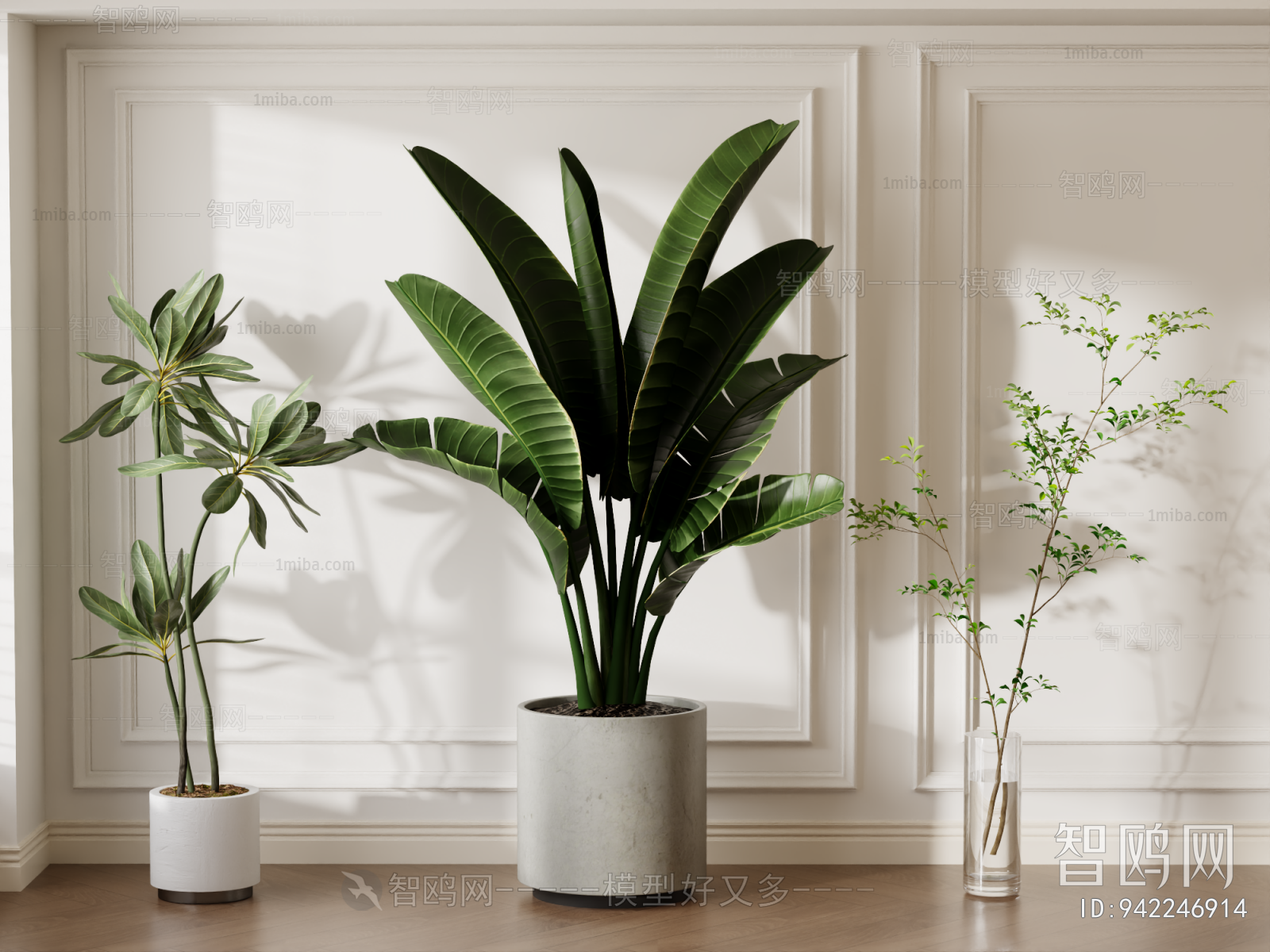 Modern Ground Green Plant Potted Plants