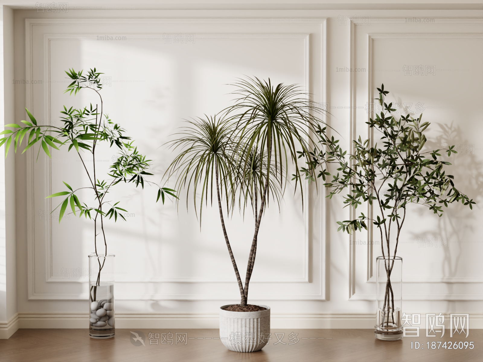 Modern Ground Green Plant Potted Plants