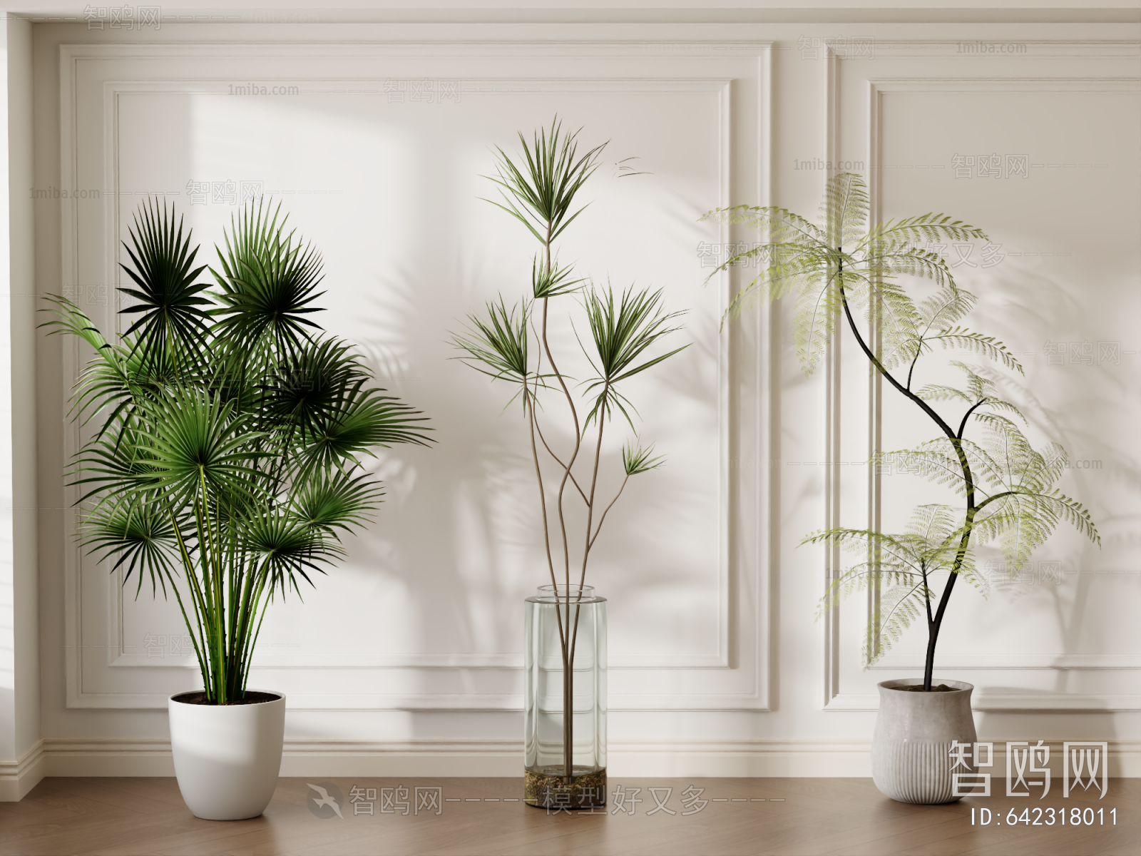 Modern Ground Green Plant Potted Plants