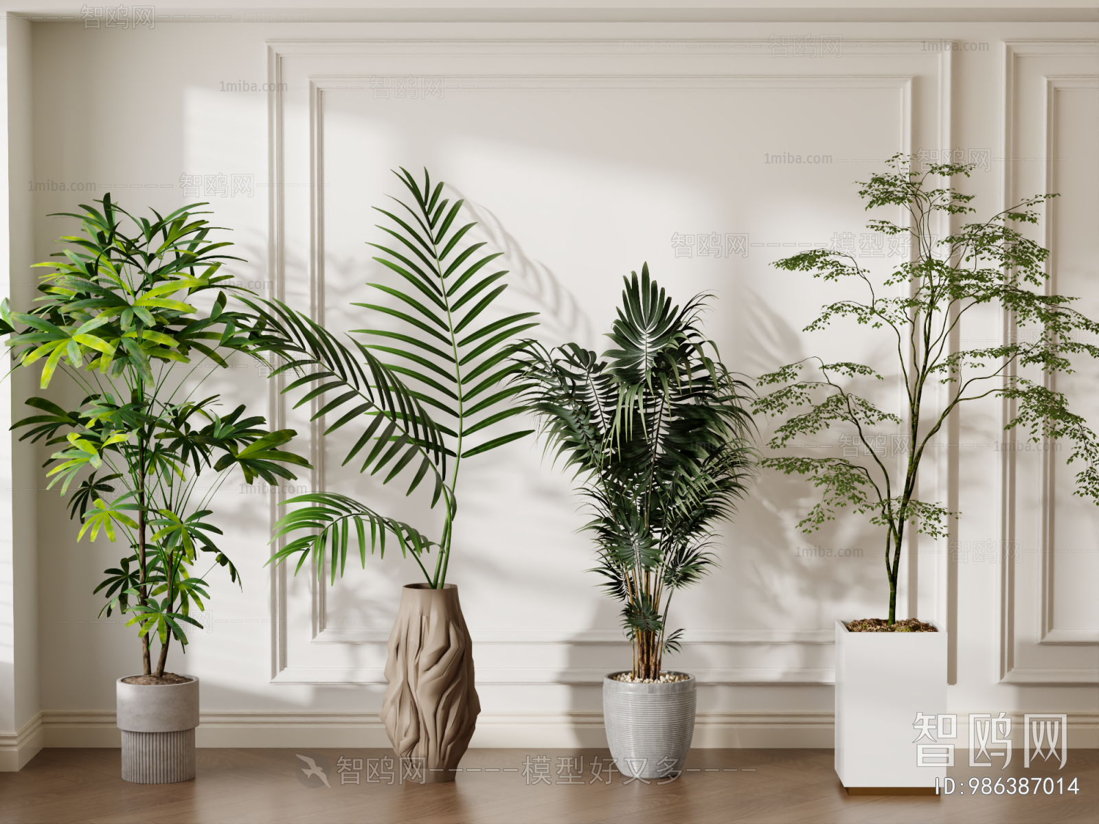 Modern Ground Green Plant Potted Plants