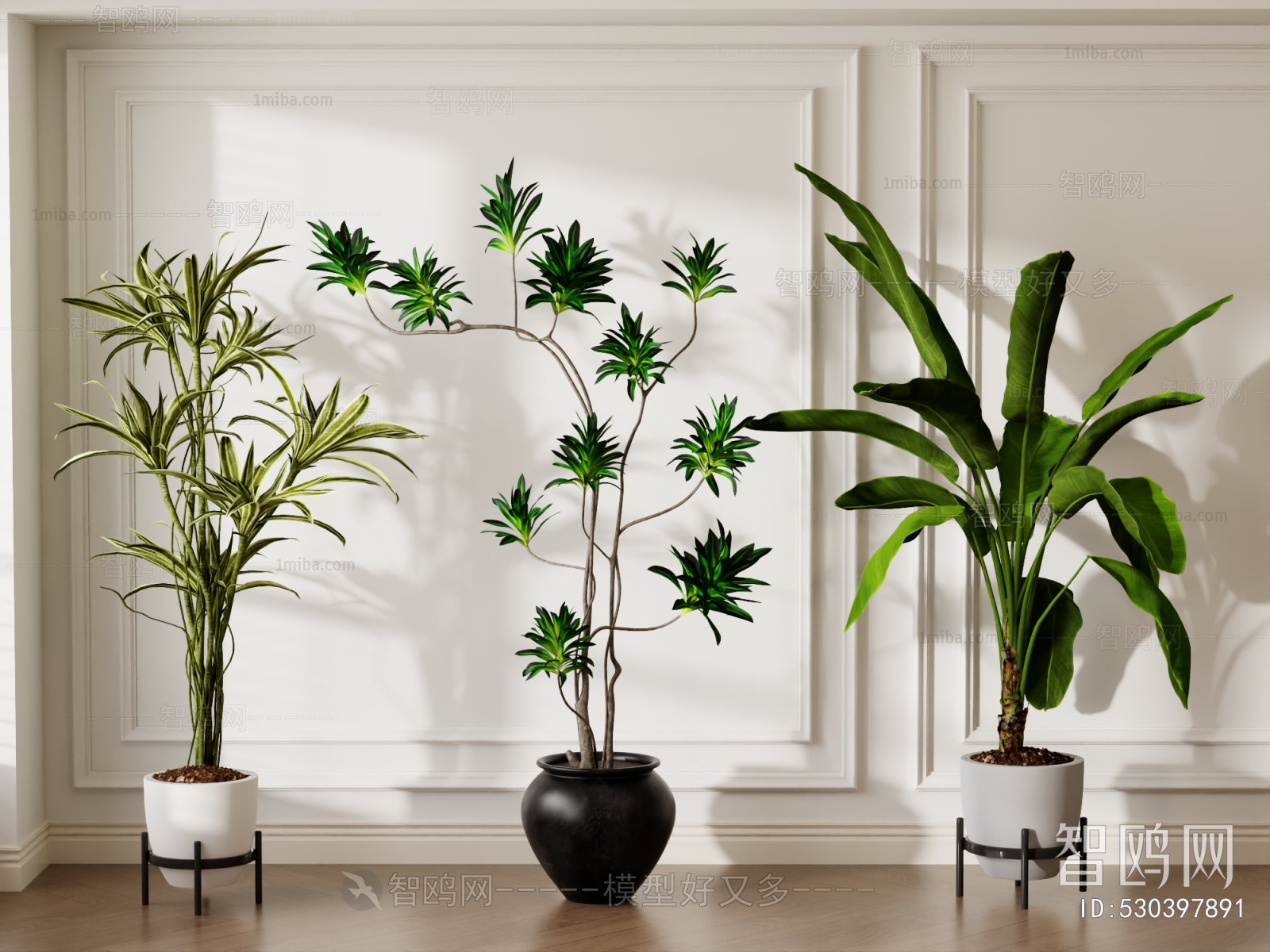 Modern Ground Green Plant Potted Plants