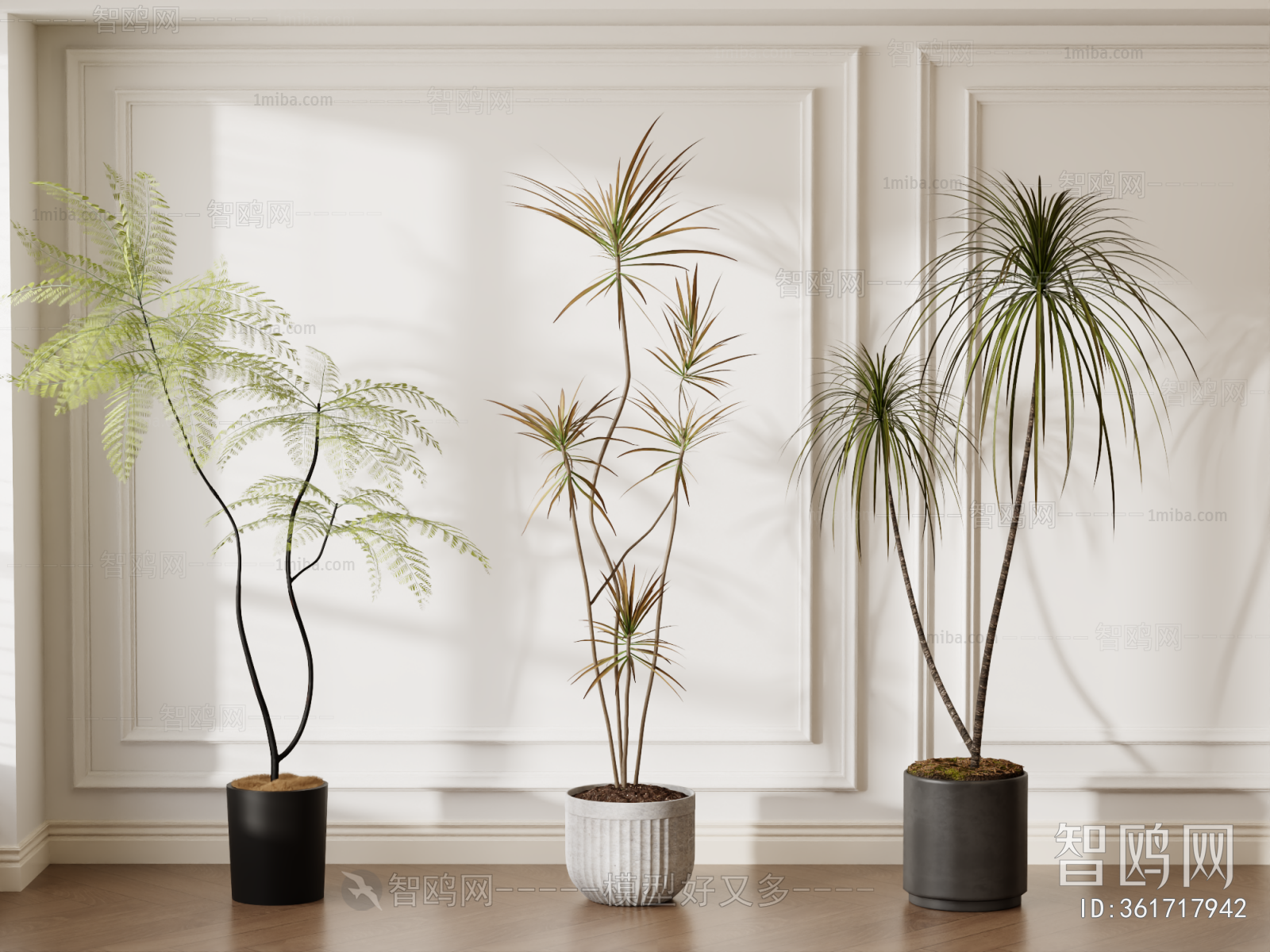 Modern Ground Green Plant Potted Plants