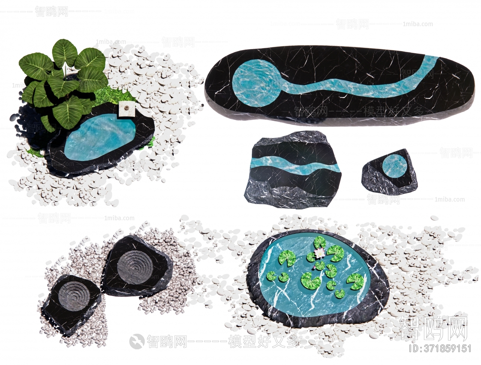 New Chinese Style Rockery Waterscape